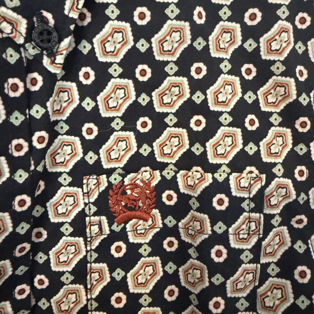Cinch Kids Black and White Patterned Button Down Shirt - Picture 2 of 3